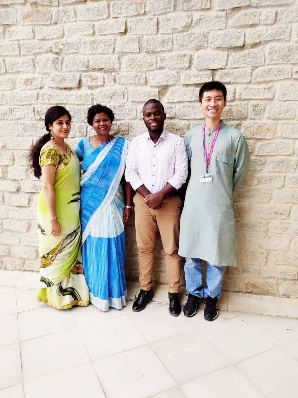 In the Indian Traditional Dress with Taurian teachers