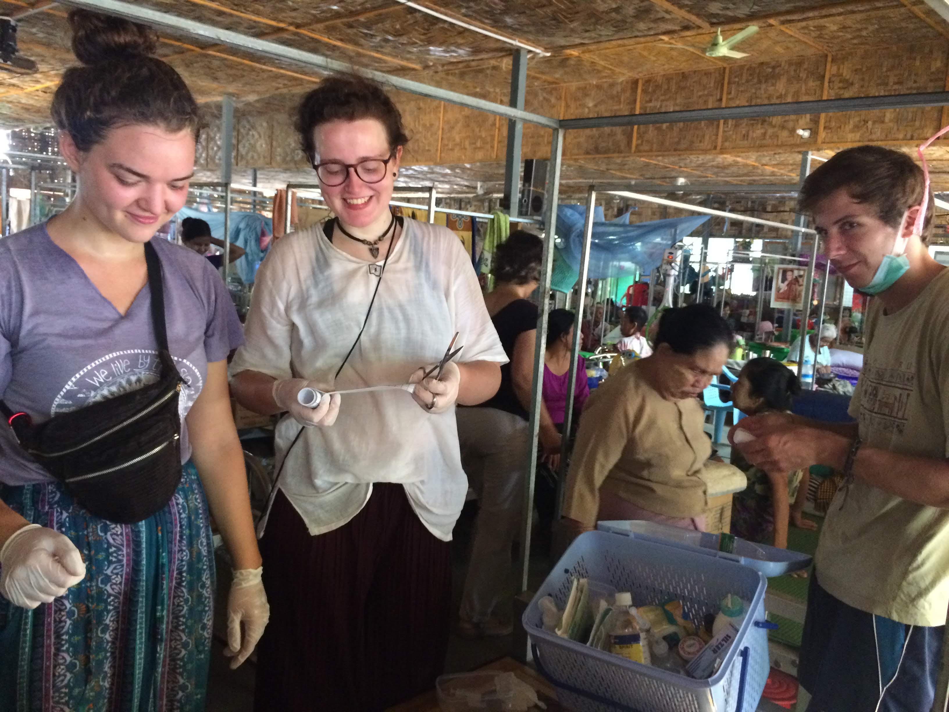 At ThaBarWa hospital, the predecessors teach the newcomers how to care for the patients despite the limited care conditions.