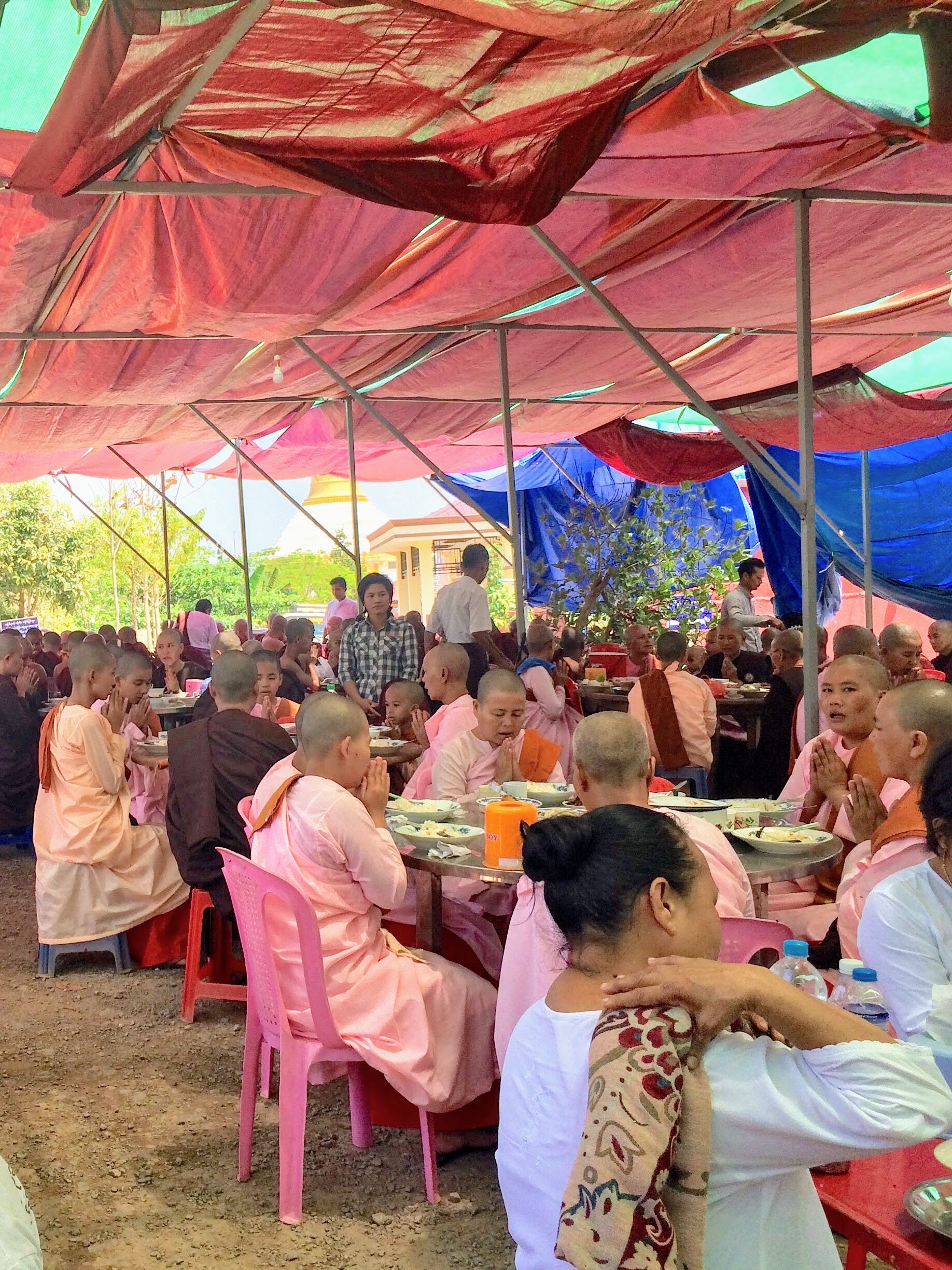 Joining short meditation retreats at ThaBarWa Monasteries throughout Burma.